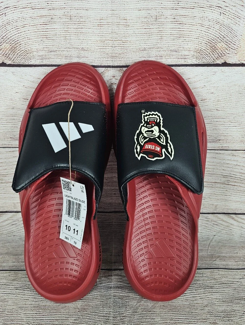 NC State Wolfpack adidas Lightblaze Slide Mens Size 10 Womens 11 Sandals